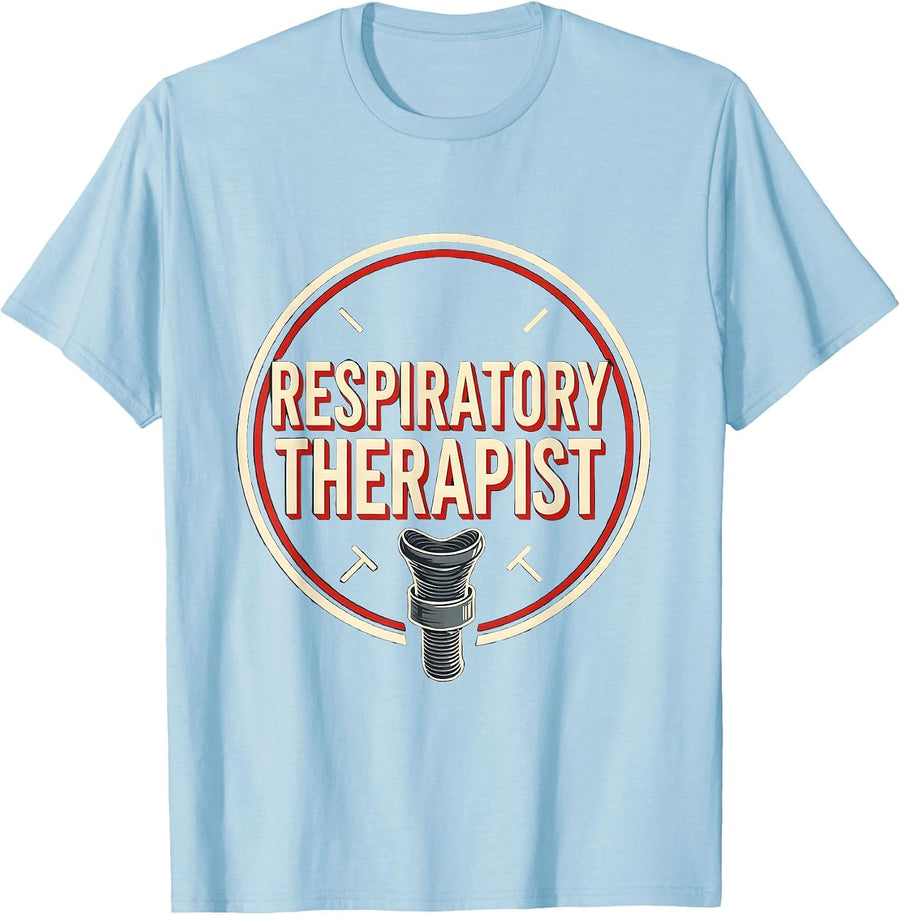 Men's Respiratory Therapist Funny RT Care Week Occupation Pride T-Shirt - Baby Blue