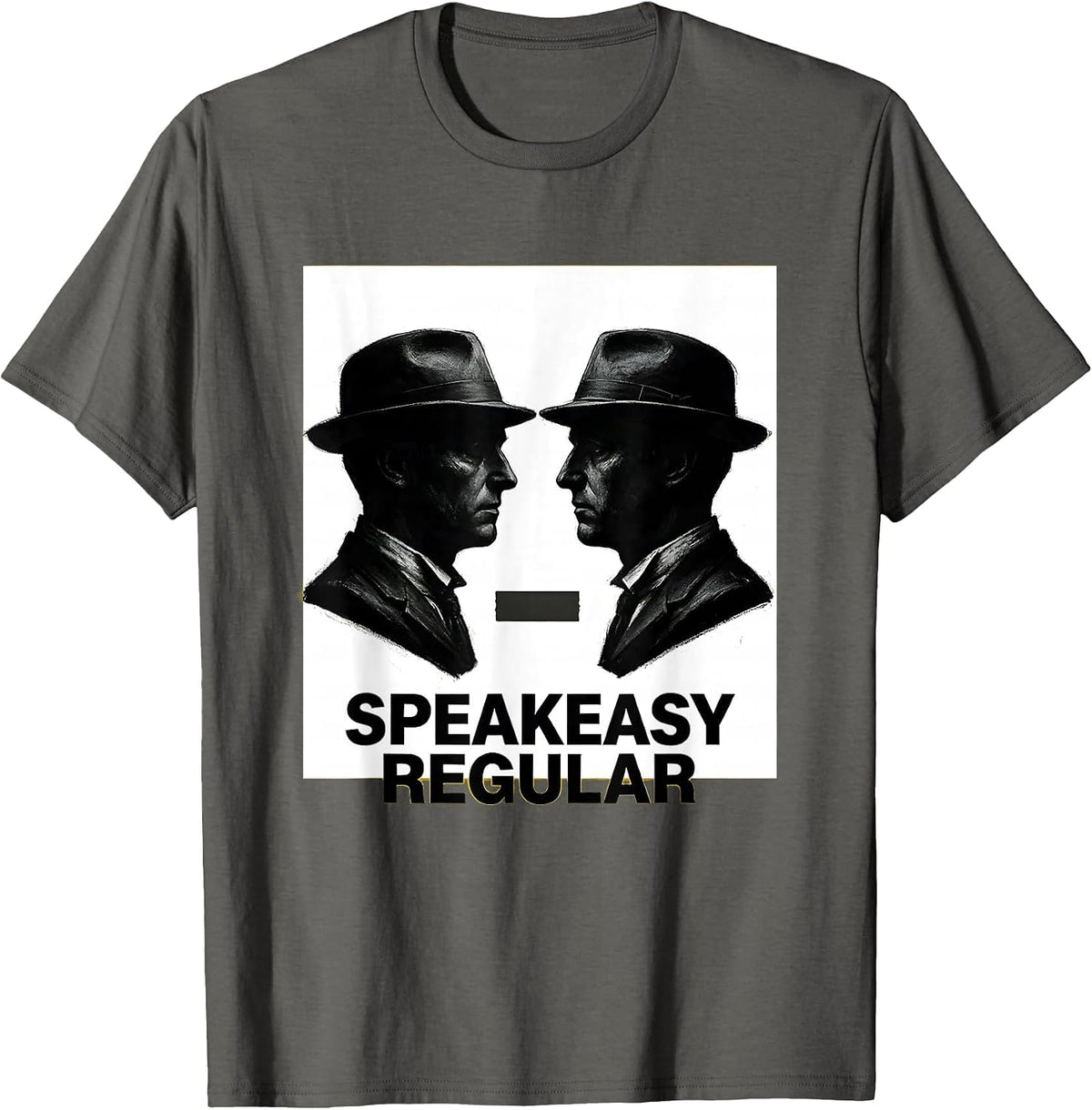 Speakeasy Regular Vintage Roaring 20s Party Costume Humor T-Shirt - Asphalt Grey