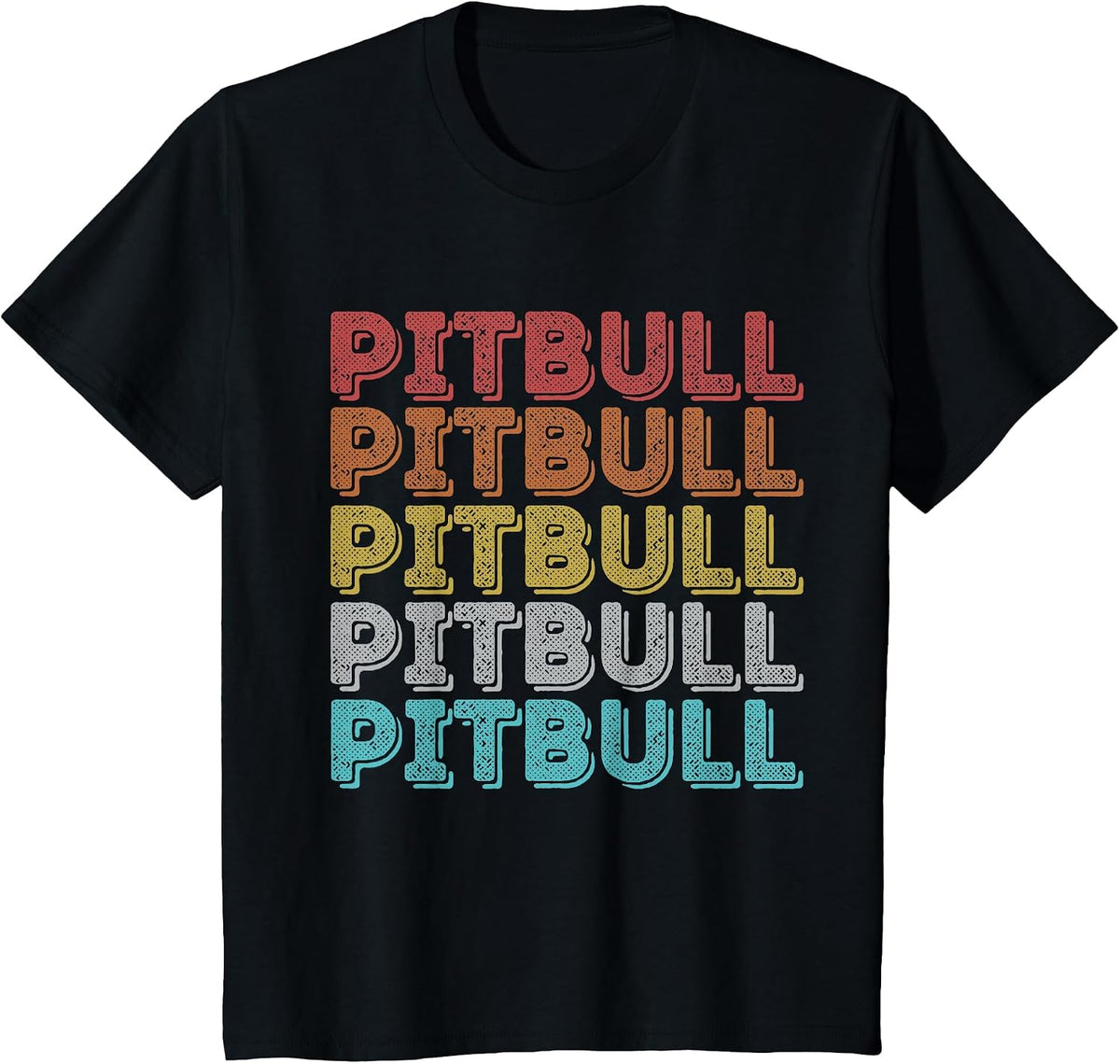 Vintage Retro Pitbull T-Shirt - Black