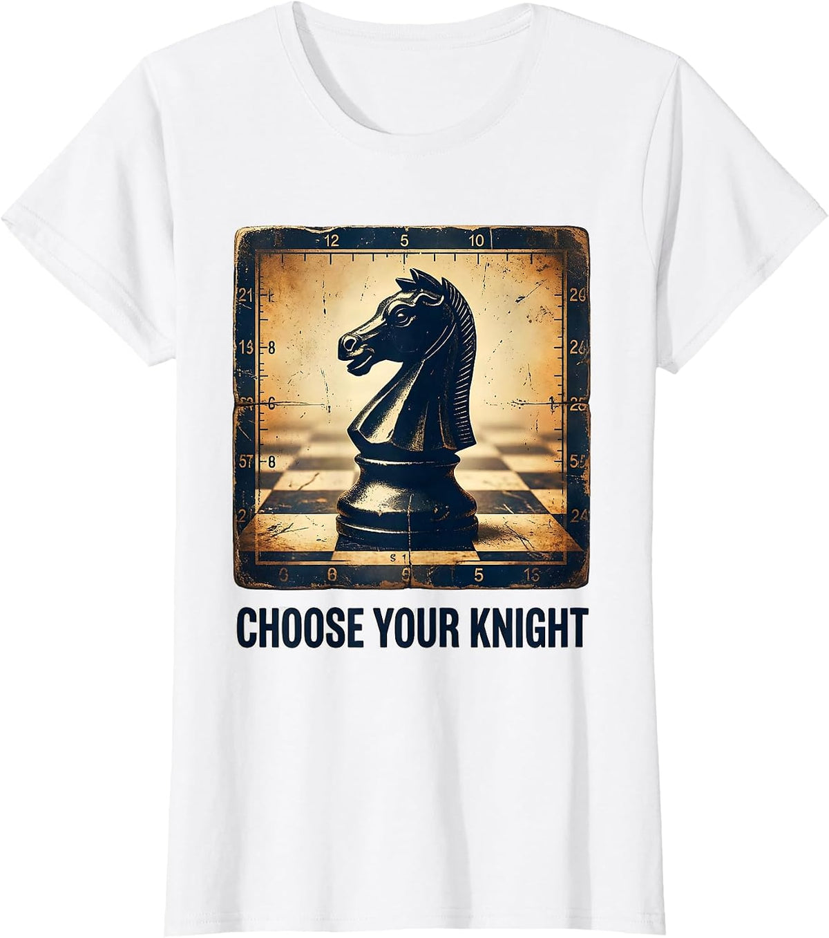 Choose Your Knight Vintage Chess Player Gift Chess Lover T-Shirt - White
