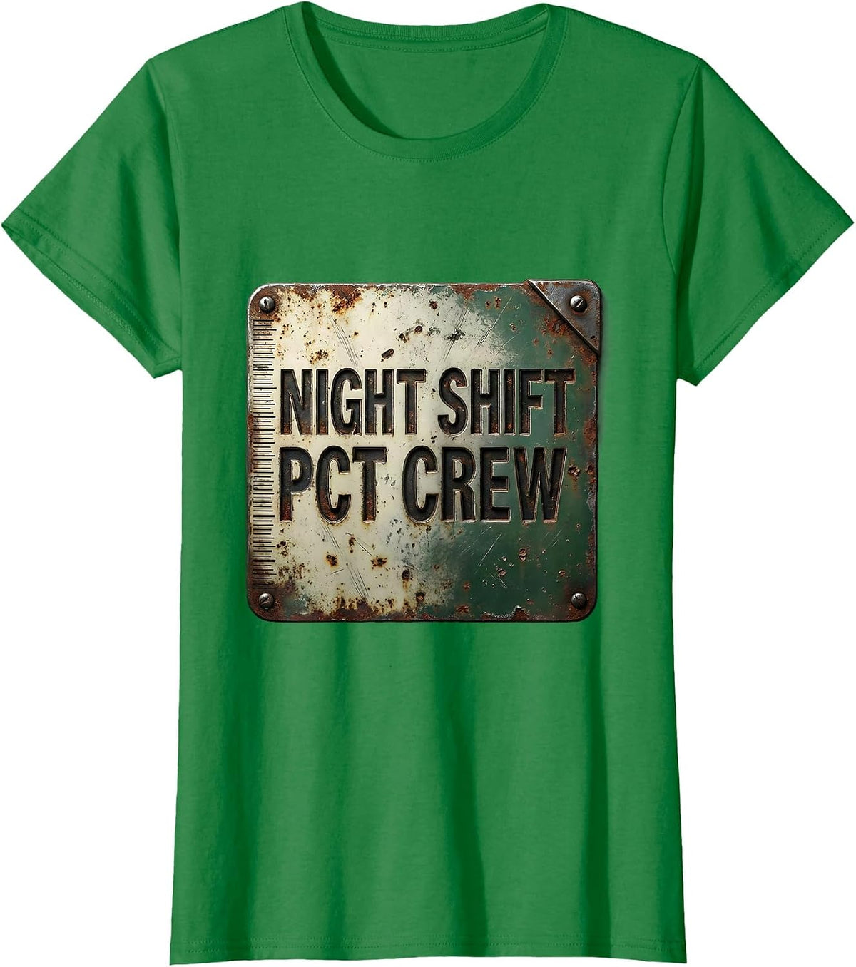 Women's Night Shift PCT Crew Vintage Patient Care Technician Crew T-Shirt - Kelly Green