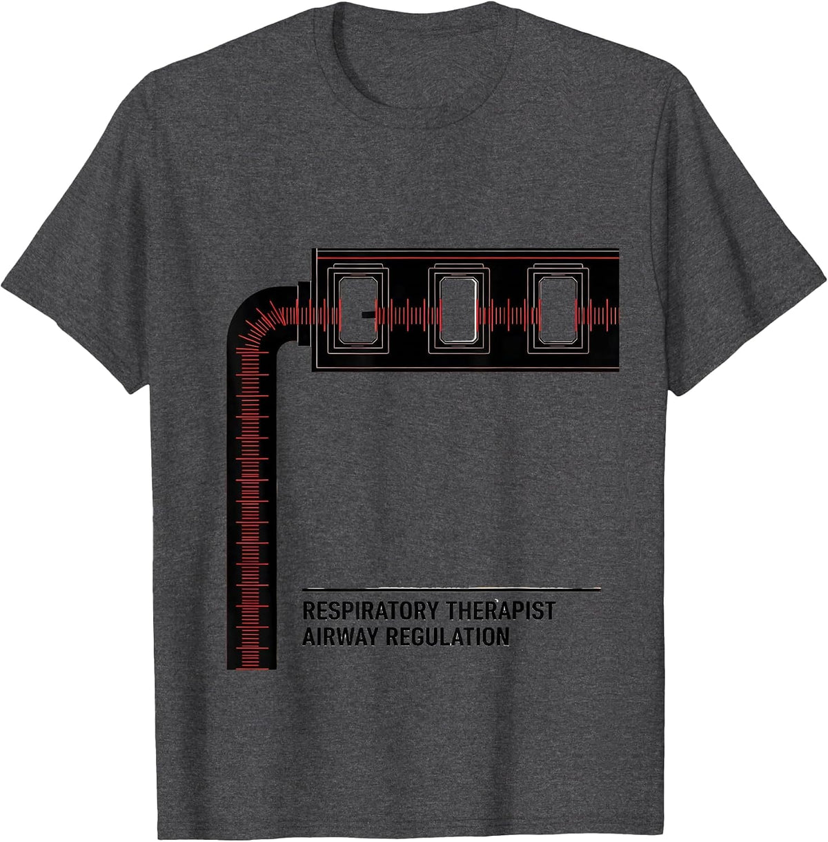 Respiratory Therapist Airway Regulation Professional T-Shirt - Dark Heather Grey