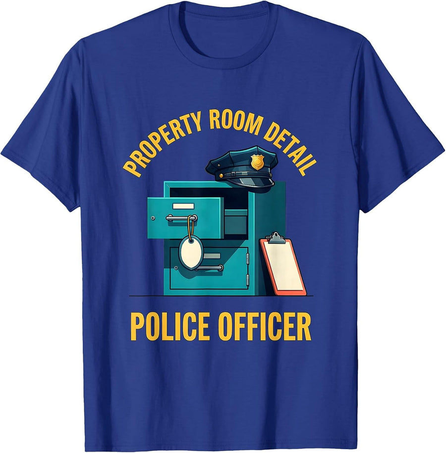 Property Room Detail Police Officer Costume Kids Role Play T-Shirt - Royal Blue