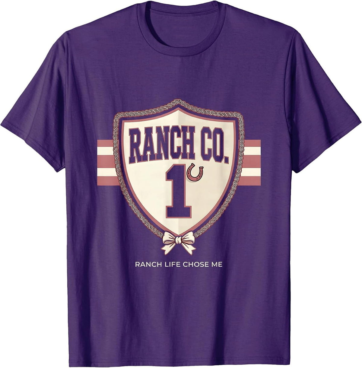 Ranch Life Chose Me Western Design T-Shirt - Purple