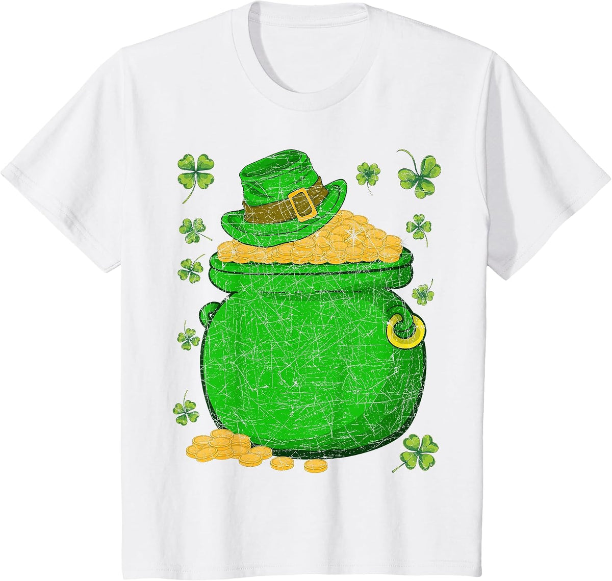 Ireland Leprechaun Hat Pot of Gold Irish St Patricks Day T-Shirt - White