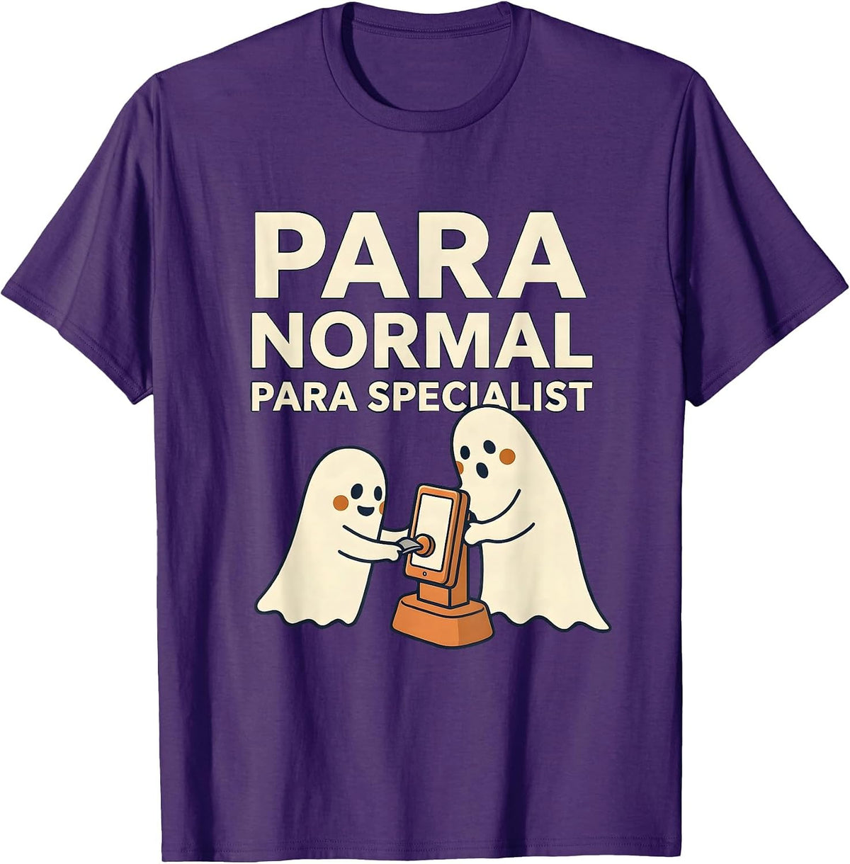 Men's Para Normal Para Specialist Funny Ghost Paraprofessional T-Shirt - Purple