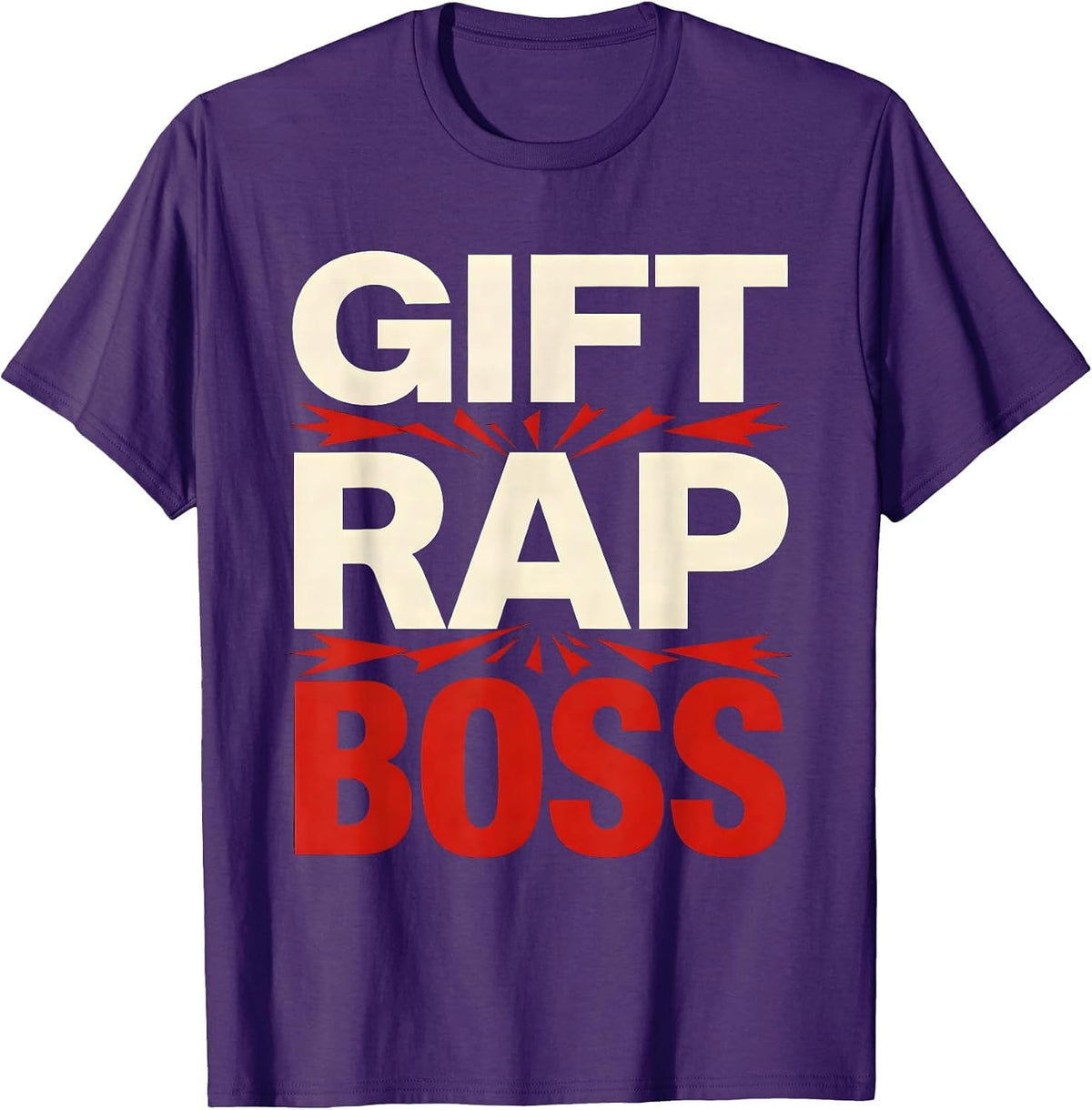 Men's Gift Rap Boss Funny Hip Hop Christmas Party T-Shirt - Purple