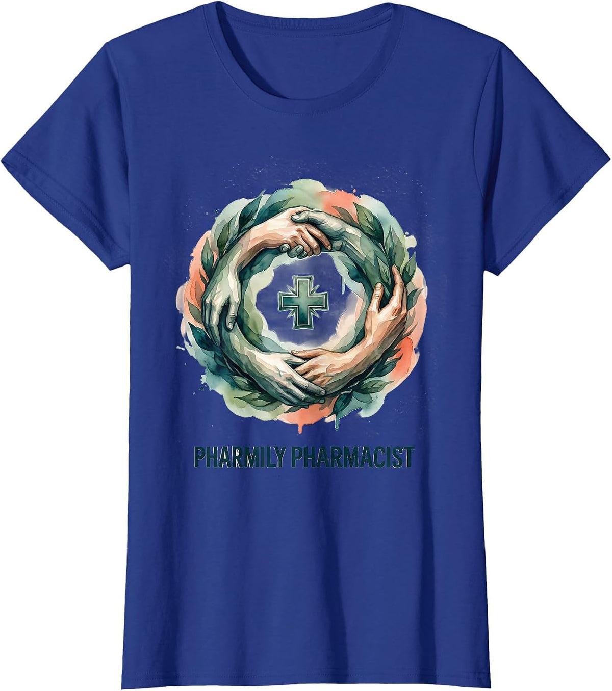 Women's Pharmily Pharmacist Funny Pharmacy Tech Crew Halloween T-Shirt - Royal Blue