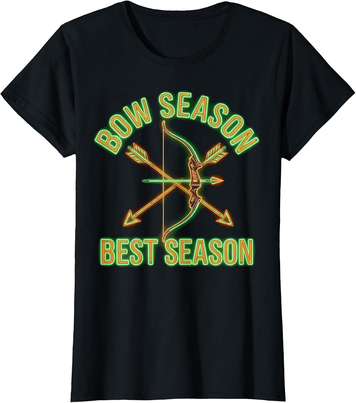 Bow Season Best Season Archery Hunting Design T-Shirt - Black
