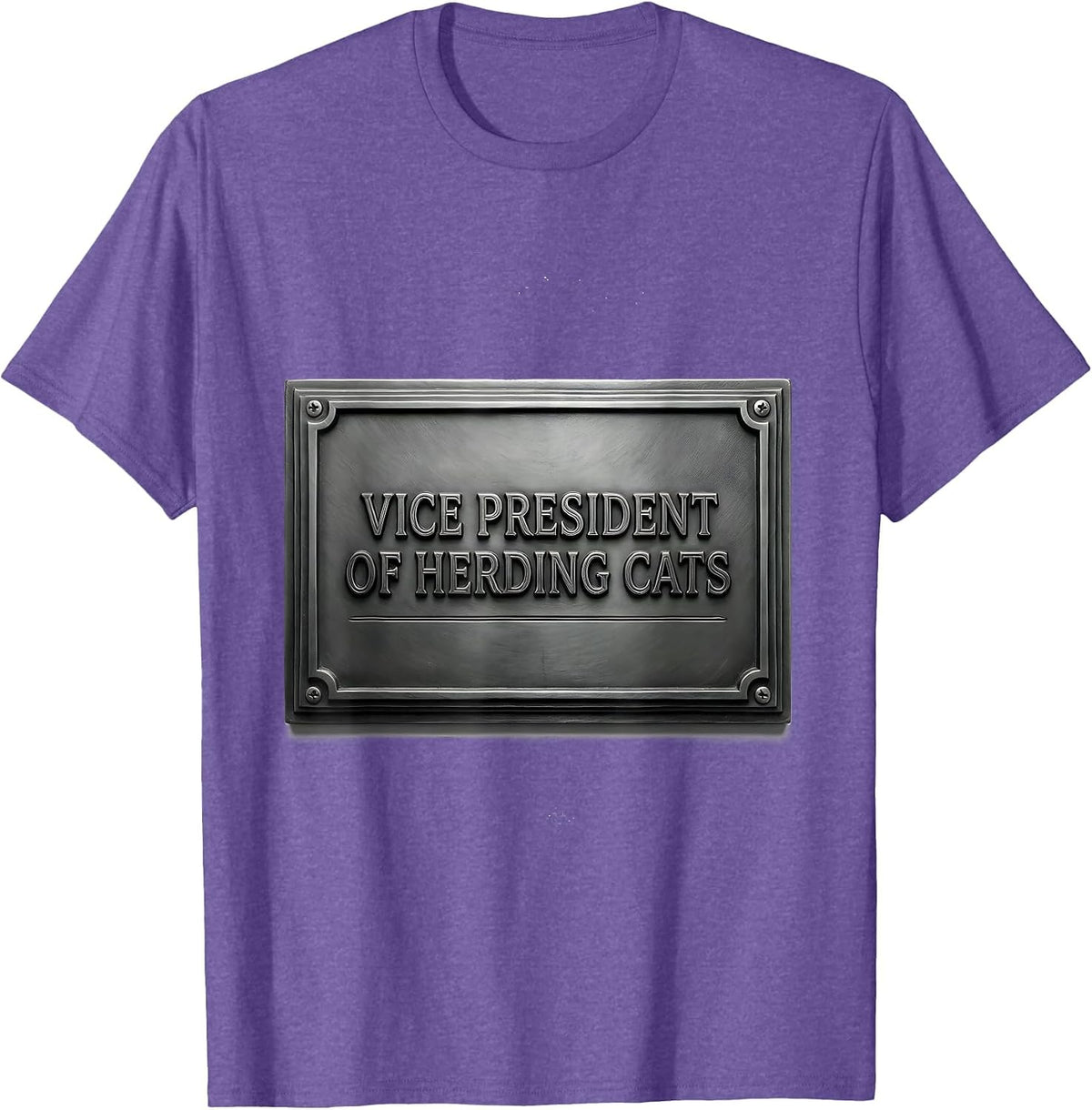 Men's Vice President Of Herding Cats Funny Boss Employee T-Shirt - Purple Heather