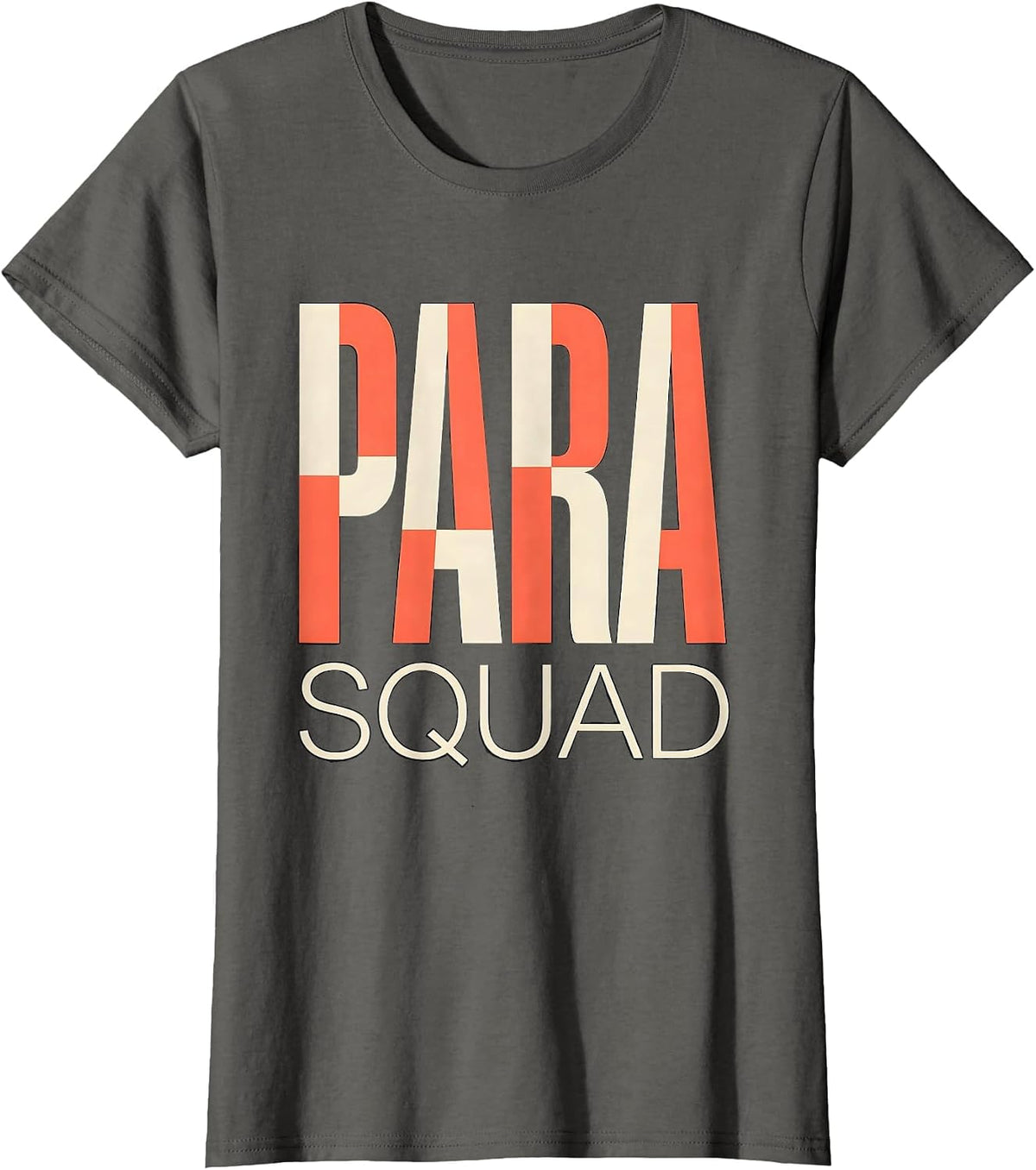 Women's Para Squad Back To School Appreciation Day Tie Dye Work T-Shirt - Asphalt Grey