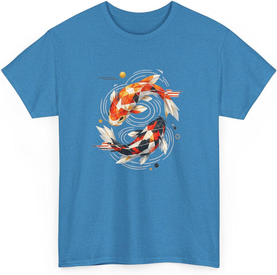Koi Fish — Regular Fit T-Shirt - Heather Sapphire