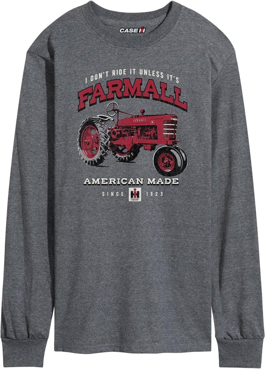 Don't Ride It Unless Farmall - Men's Long Sleeve T-Shirt - Heather Charcoal