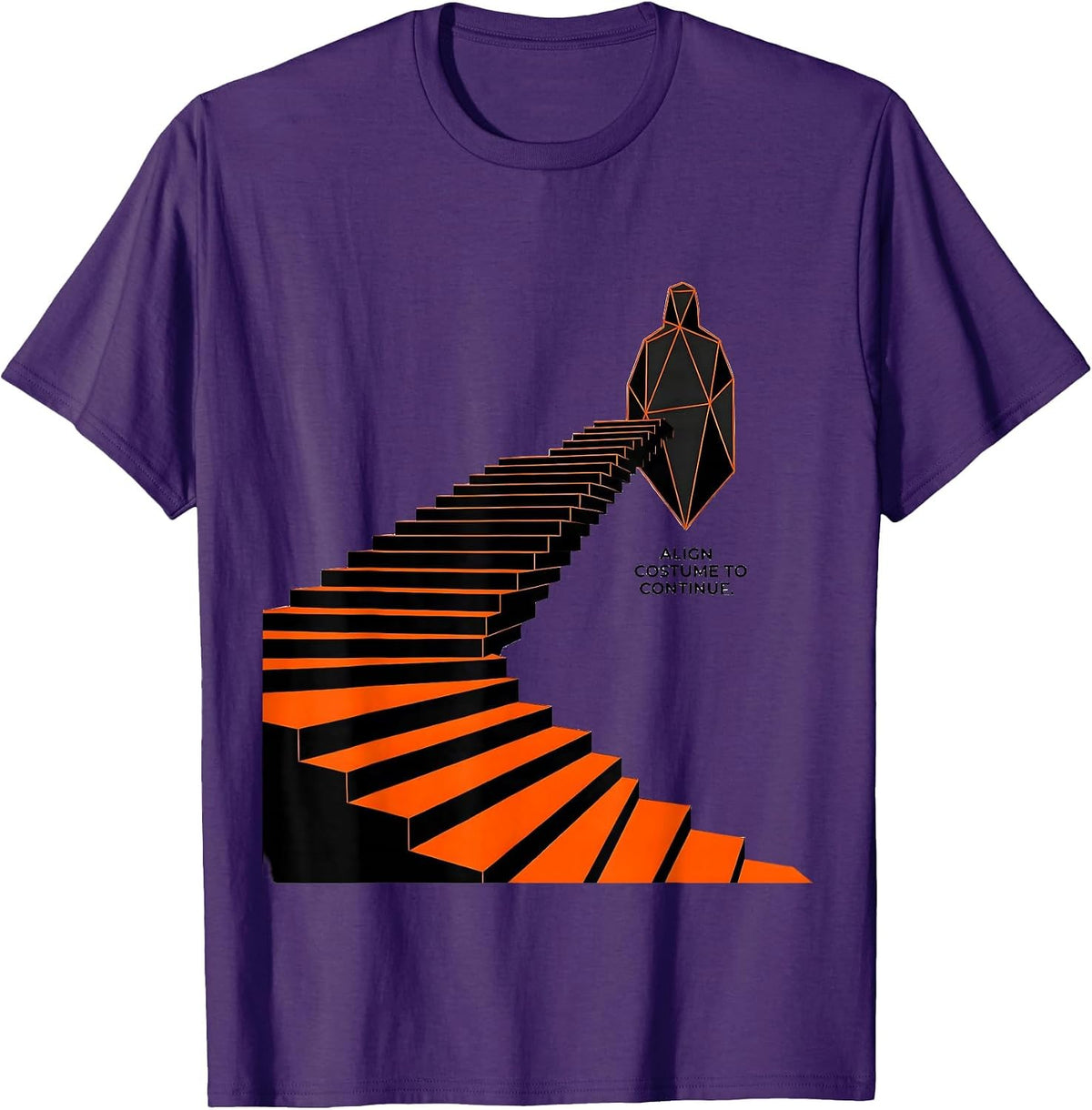 Align Costume To Continue Funny Lazy Halloween Geek Humor T-Shirt - Purple