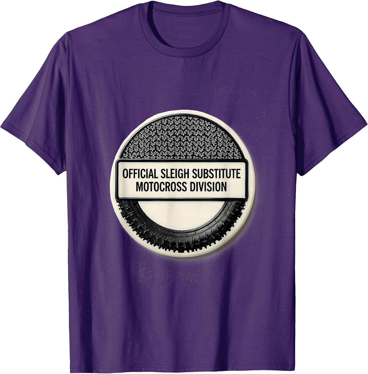 Official Sleigh Substitute Motocross Division Biker T-Shirt - Purple