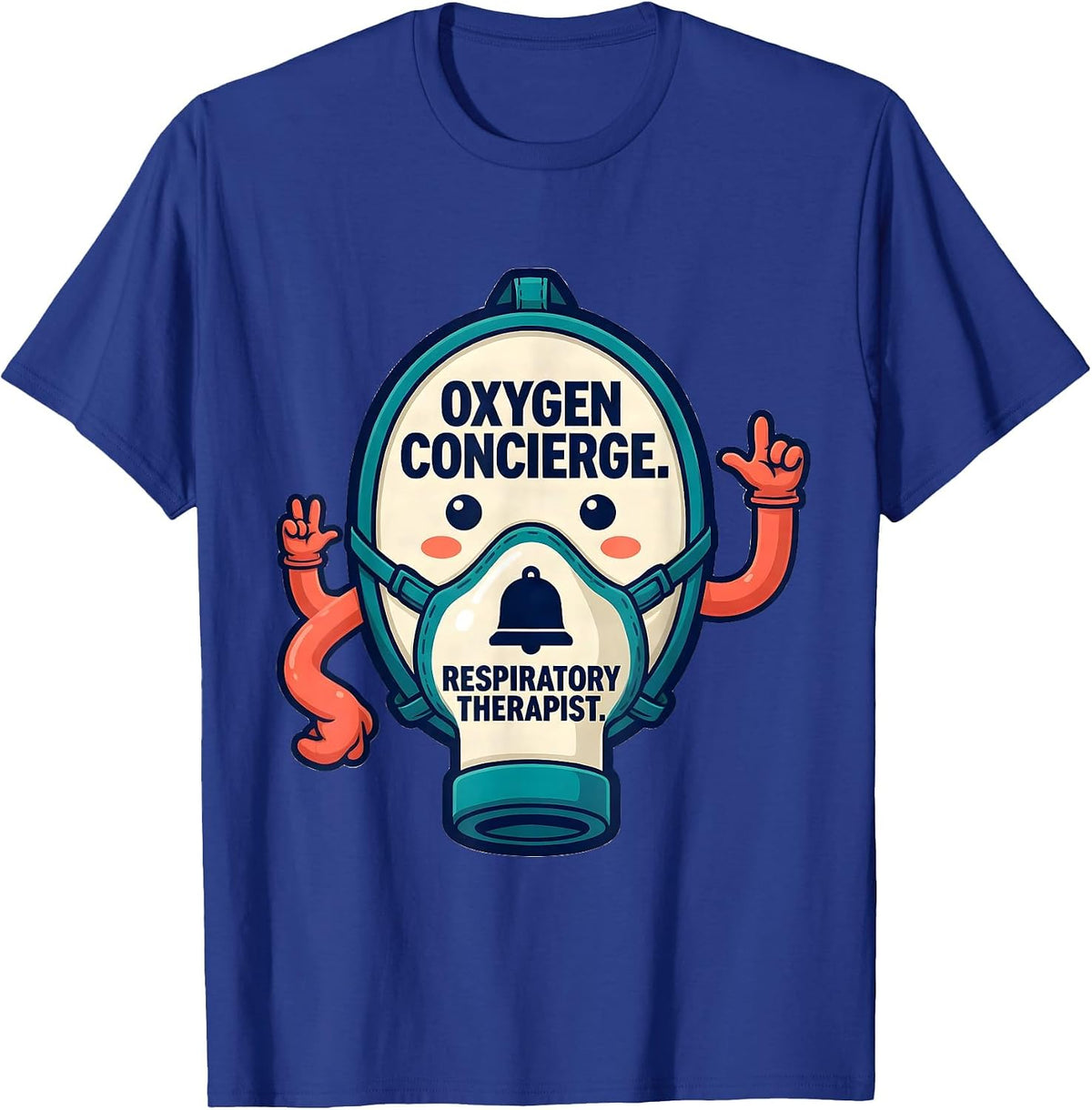 Men's Oxygen Concierge. Respiratory Therapist. RT Humor T-Shirt - Royal Blue