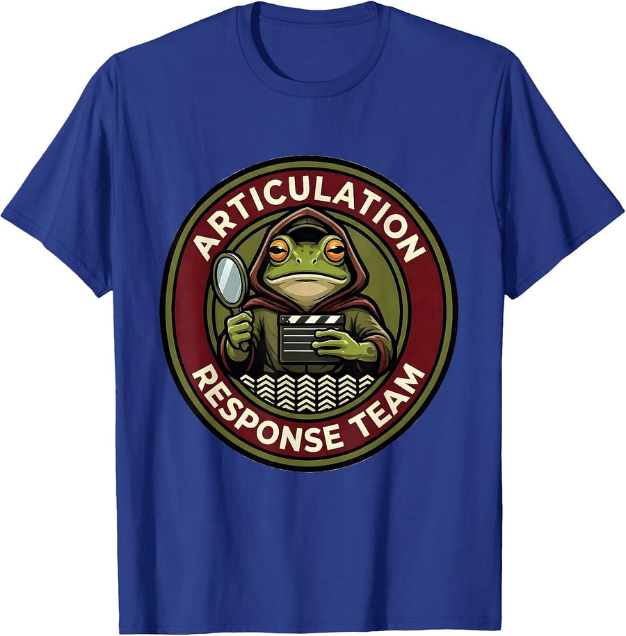 Articulation Response Team Funny Frog Teacher Back To School T-Shirt - Royal Blue