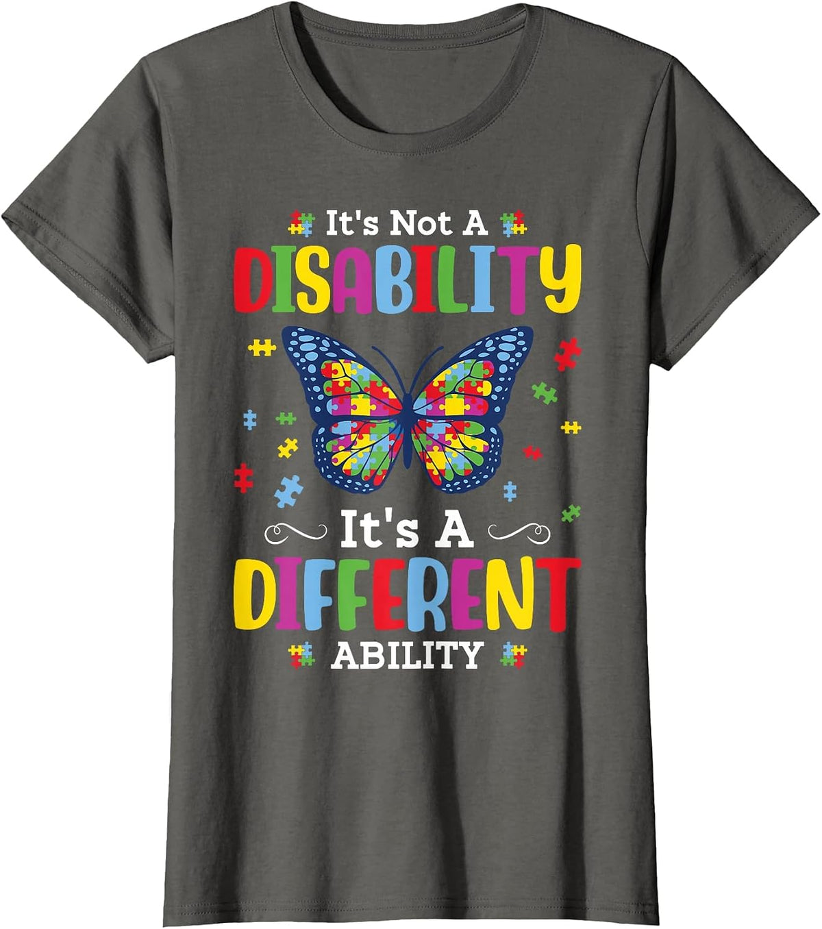Special Paraprofessional Autism Awareness Teacher T-Shirt - Asphalt Grey
