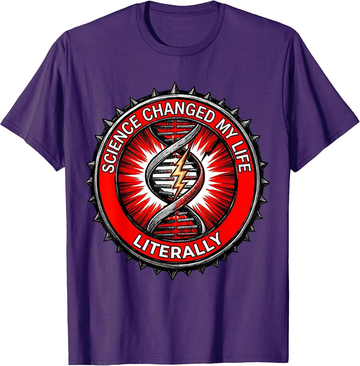 Science Changed My Life Literally Teacher Design T-Shirt - Purple