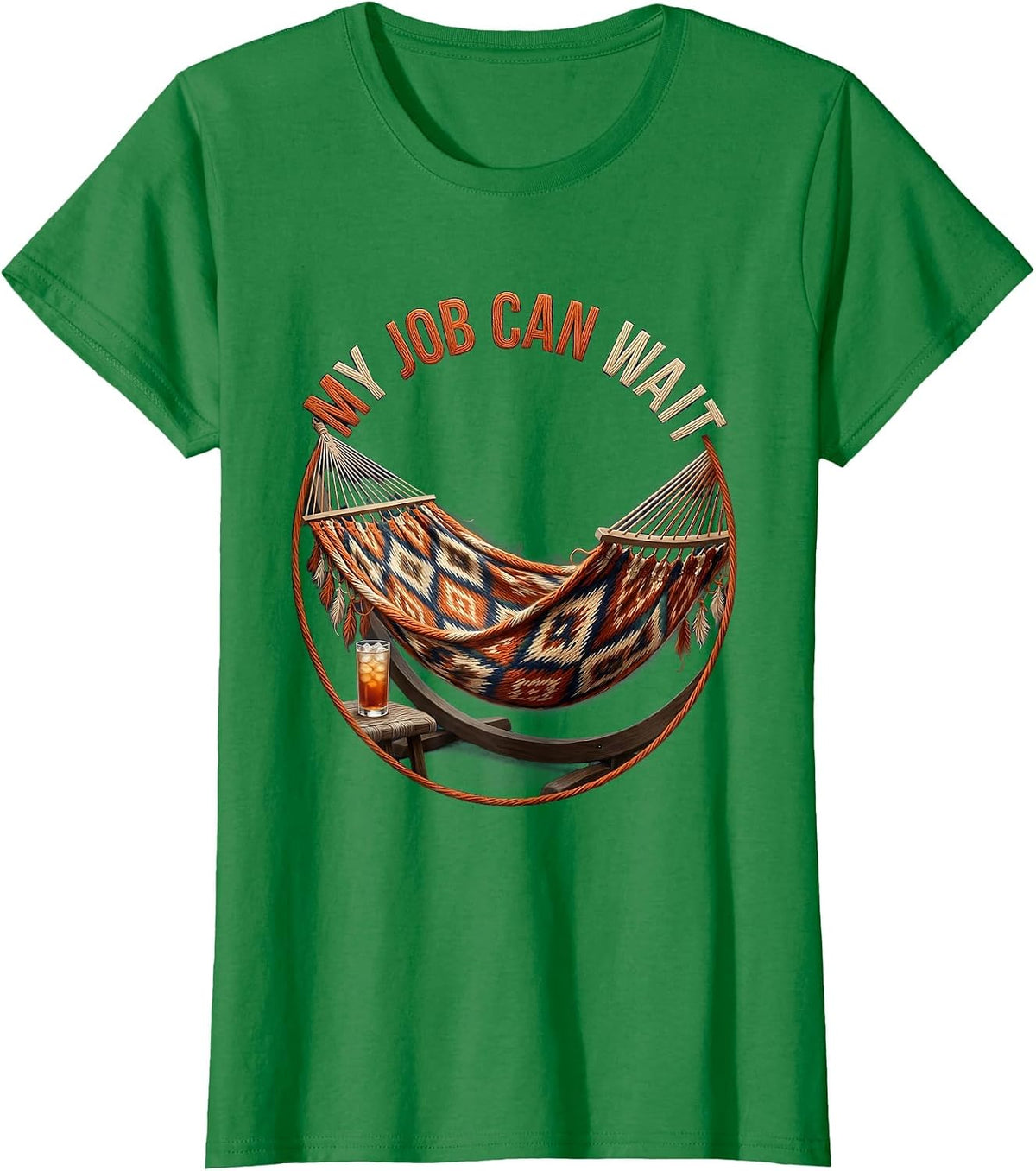 My Job Can Wait Labor Day Sarcasm Design T-Shirt - Kelly Green