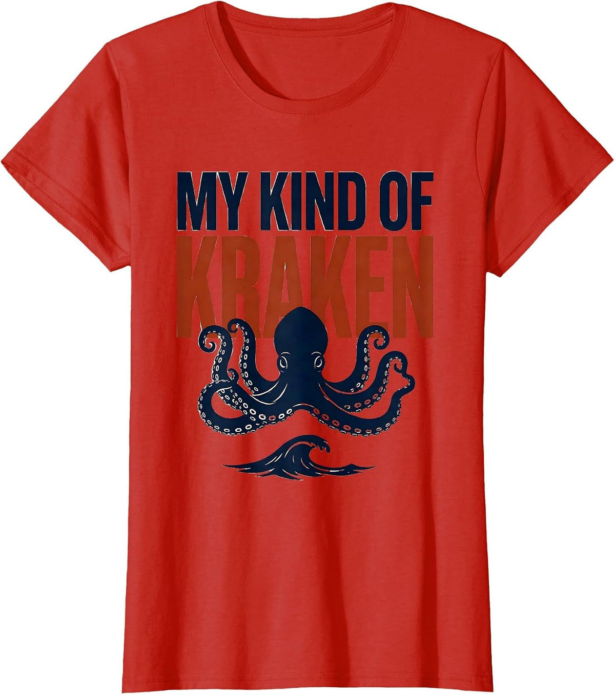 My Kind Of Kraken Vintage Octopus Kraken Lover Japanese T-Shirt - Red