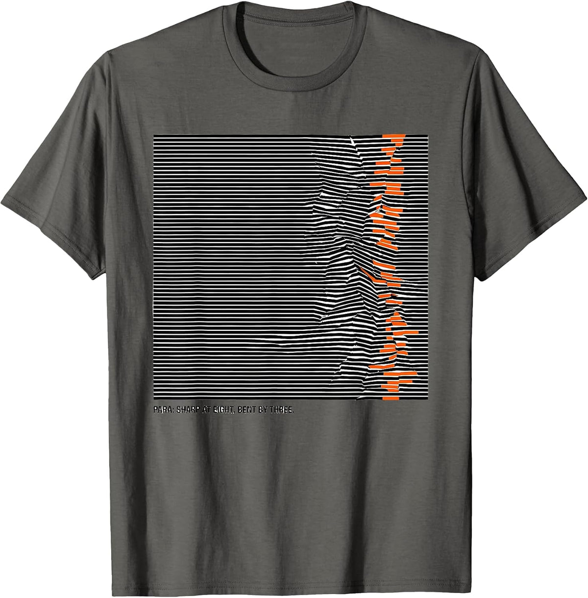 Men's Para Sharp At Eight Bent By Three Funny Paraprofessional T-Shirt - Asphalt Grey