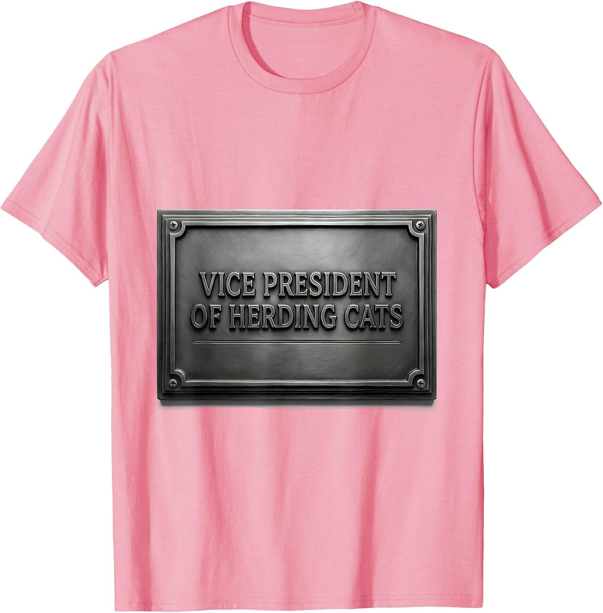 Men's Vice President Of Herding Cats Funny Boss Employee T-Shirt - Pink