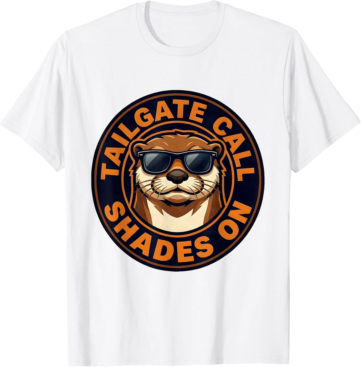Men's TAILGATE CALL SHADES ON Mascot Logo College Fan Gear T-Shirt - White