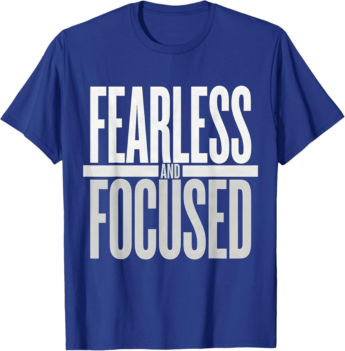 Men's Fearless and Focused Do It Lady Empowerment Design T-Shirt - Royal Blue
