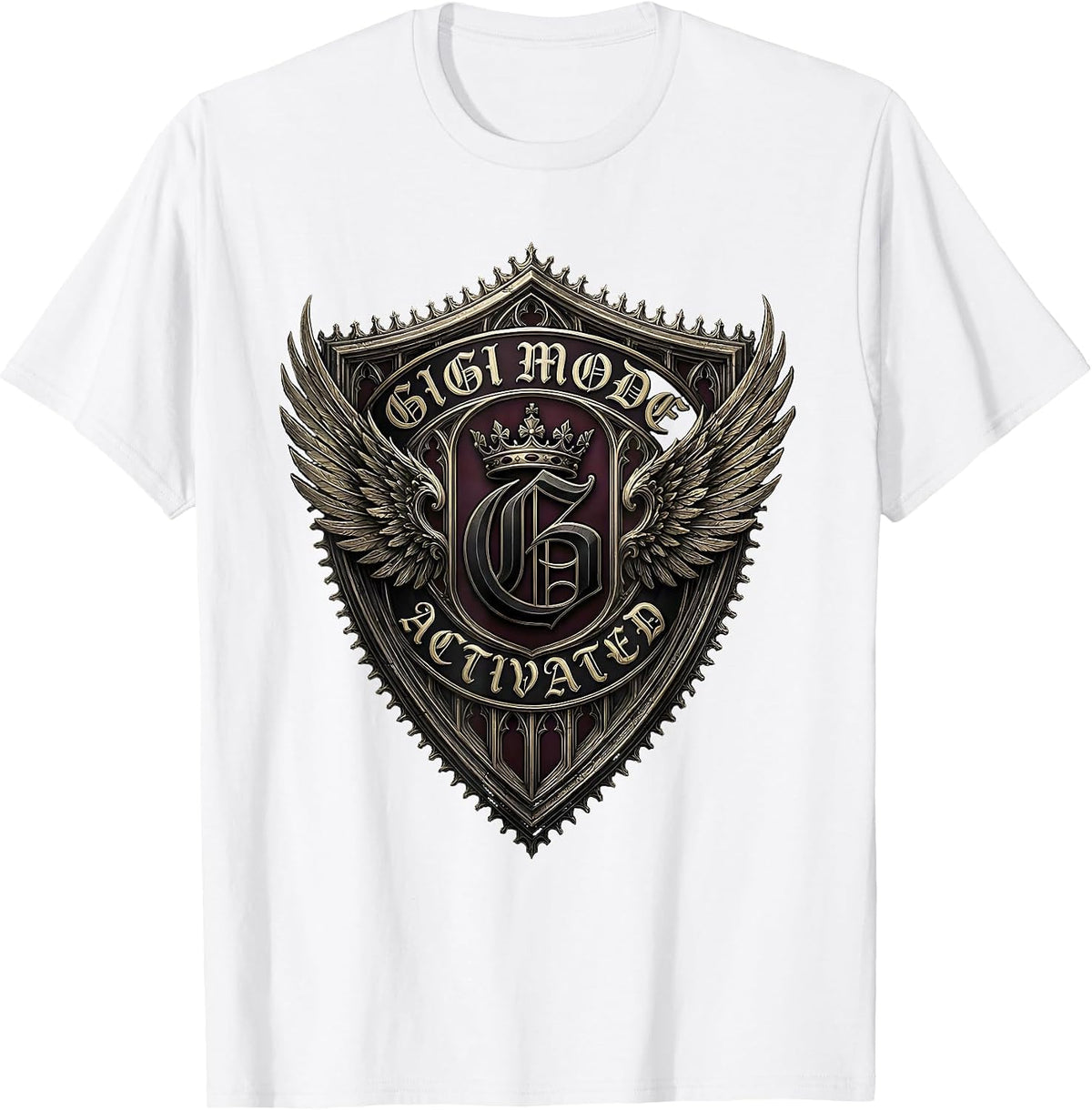 Men's Gigi Mode Activated Grandma Life Design T-Shirt - White
