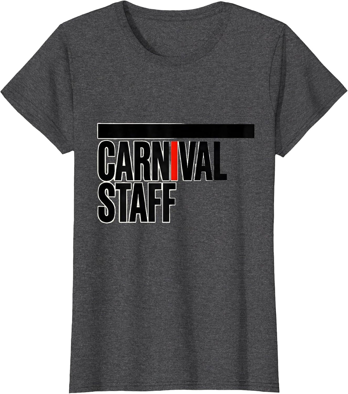 Women's Carnival Staff Funny Circus Party Costume Circus Theme T-Shirt - Dark Heather Grey