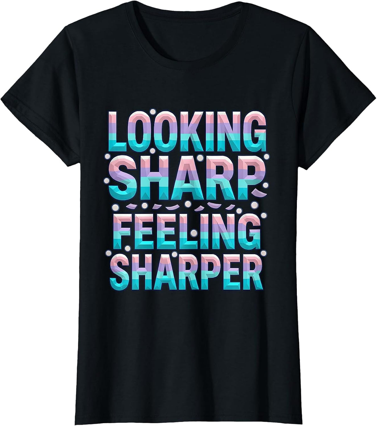 Looking Sharp Feeling Sharper Tuxedo Design T-Shirt - Black