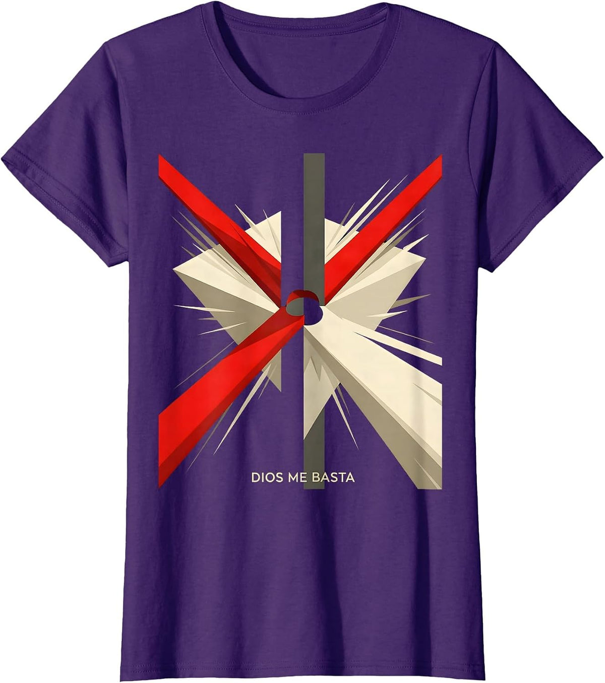 Women's Dios Me Basta Constructivist Christian Spanish Faith T-Shirt - Purple