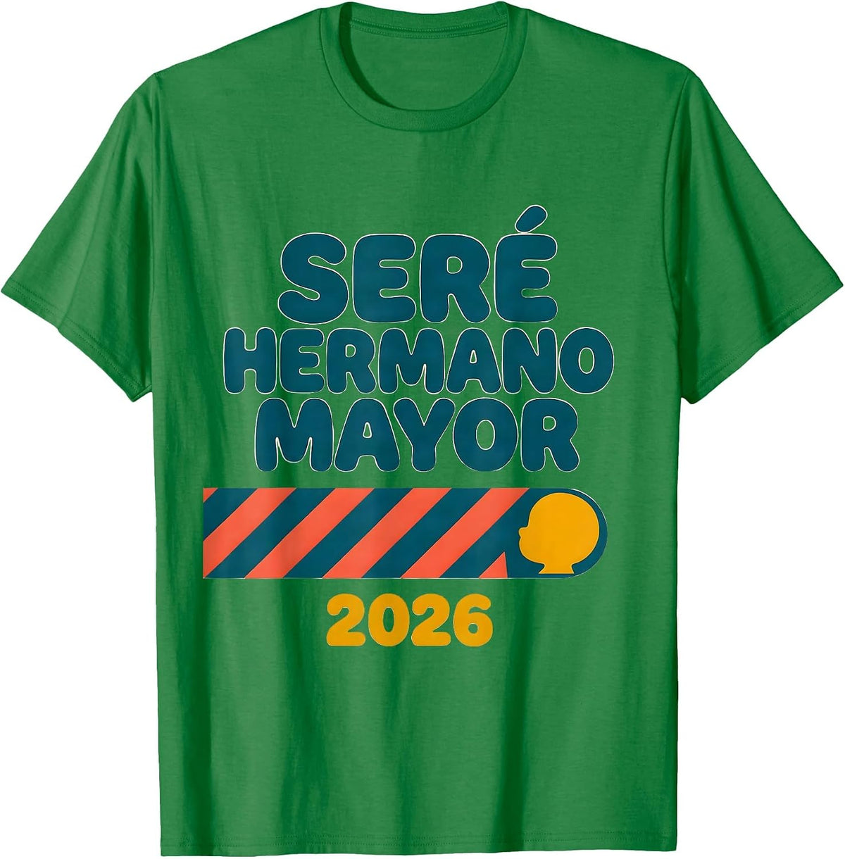 Men's Seré Hermano Mayor 2026 Big Brother Spanish Sibling T-Shirt - Kelly Green