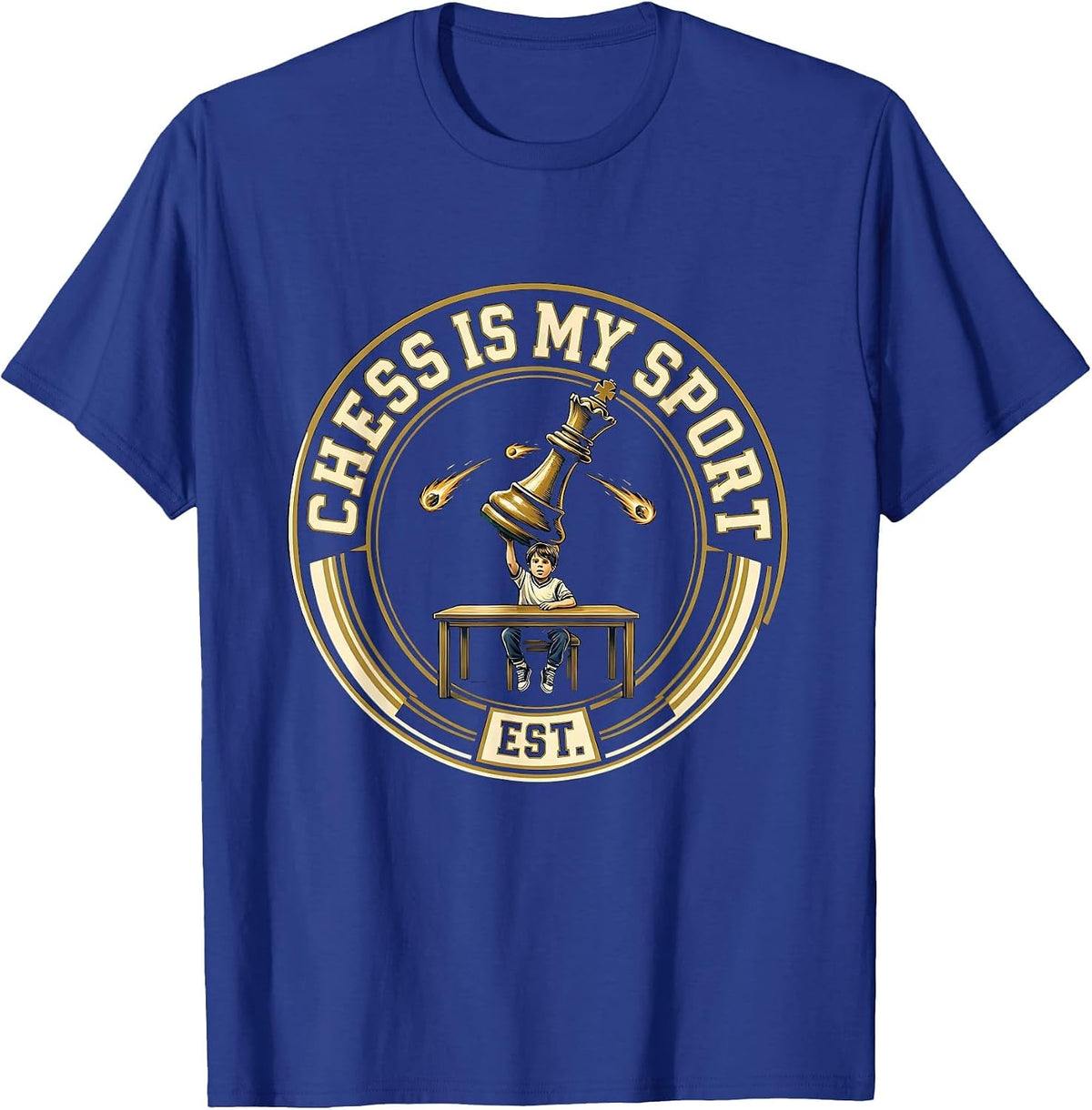 Chess Is My Sport Funny Chess Player Lover Kids Humor T-Shirt - Royal Blue