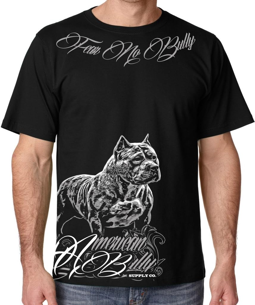 American Bully Supply Company Men's Pit Bull Fear No Bully tee shirt - Multicolored