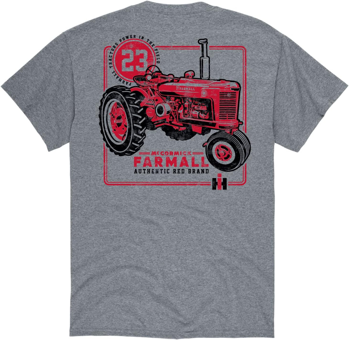 Farmall - Farmall Authentic Red Brand - Men's Short Sleeve Graphic T-Shirt - Athletic Heather