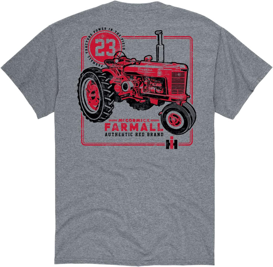 Farmall - Farmall Authentic Red Brand - Men's Short Sleeve Graphic T-Shirt - Athletic Heather