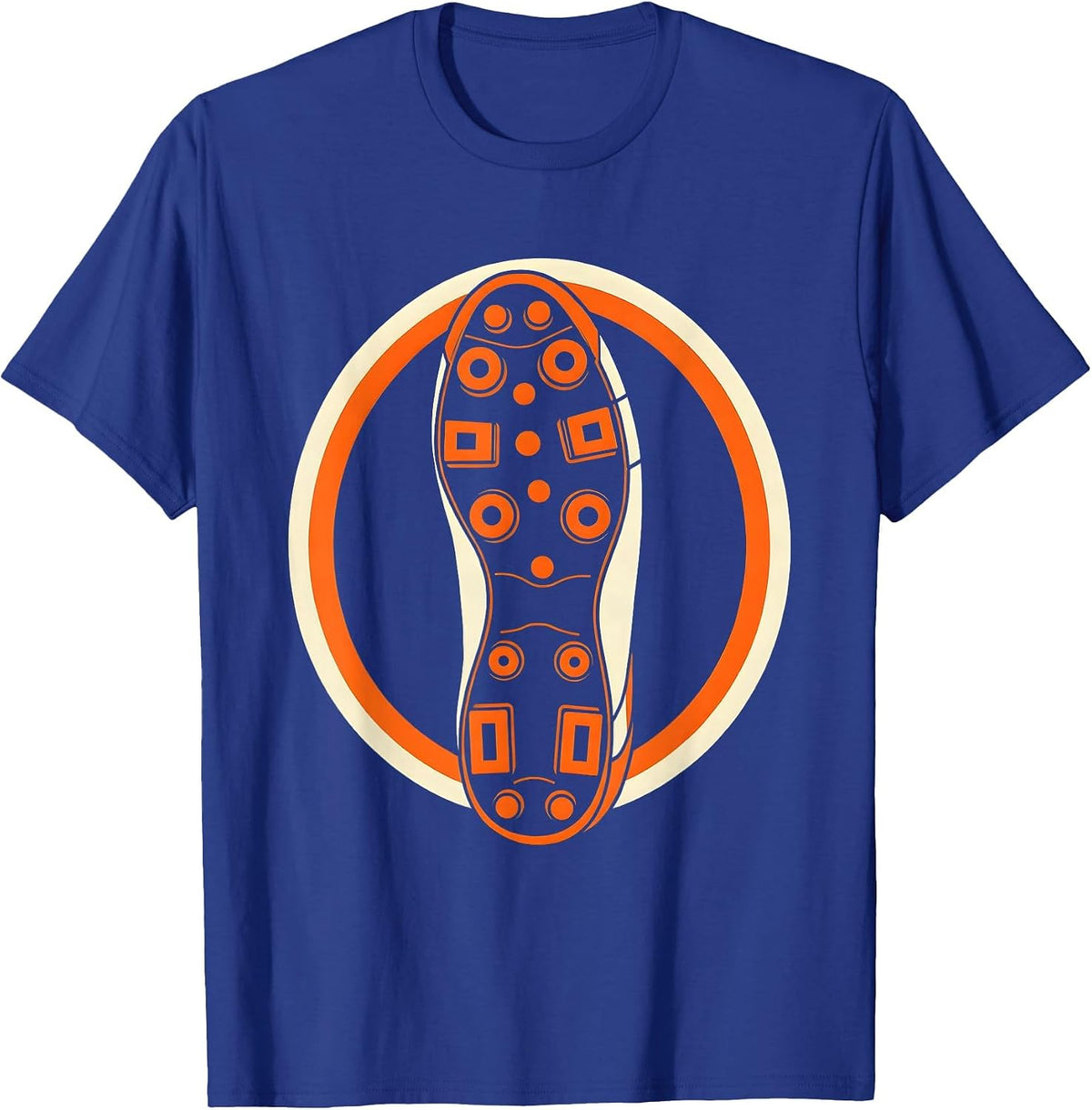 Men's Rugby Boot Studs View Graphic Design T-Shirt - Royal Blue