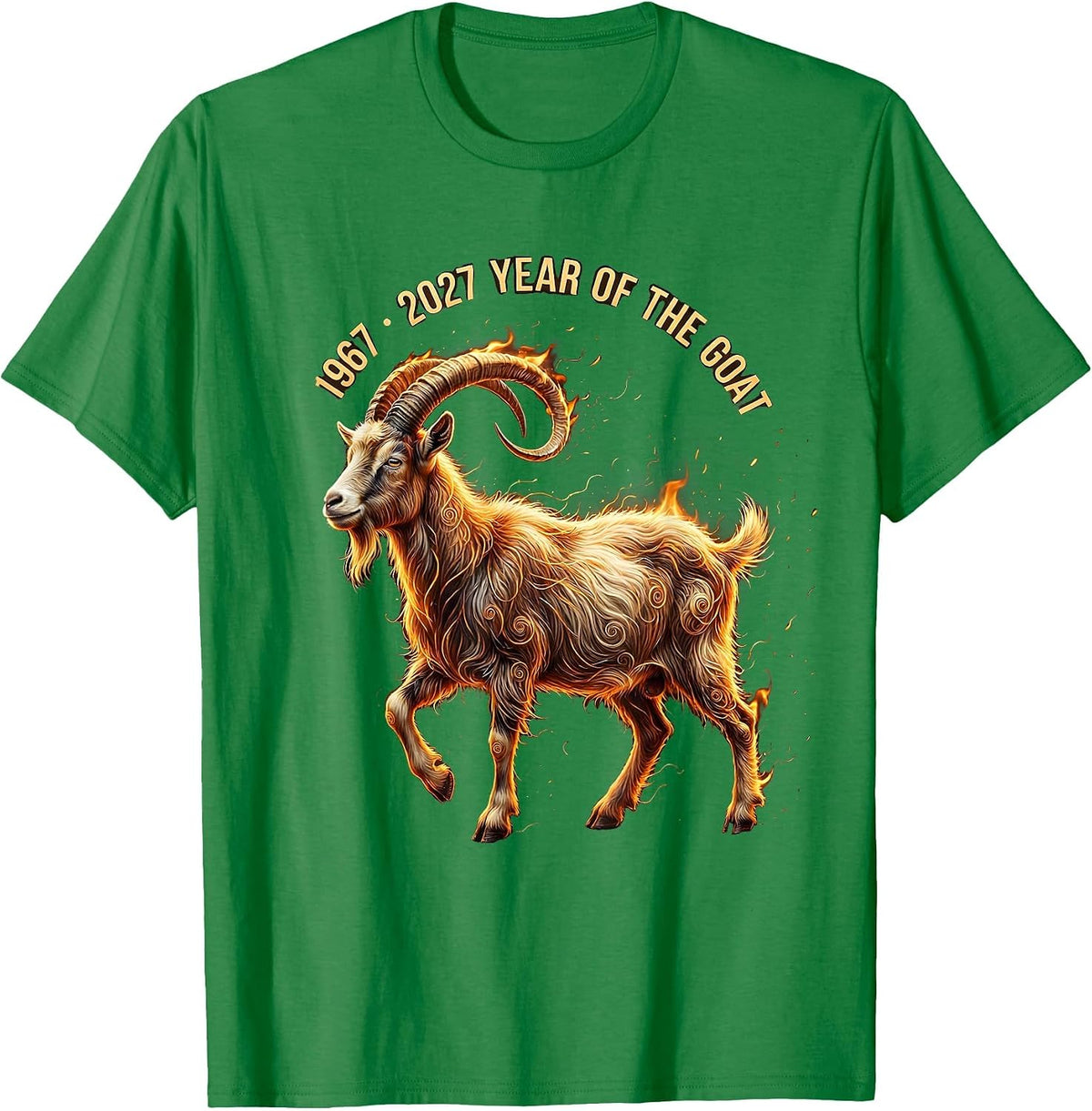 Men's 1967 · 2027 Year Of The Goat Lunar New Year Birthday T-Shirt - Kelly Green