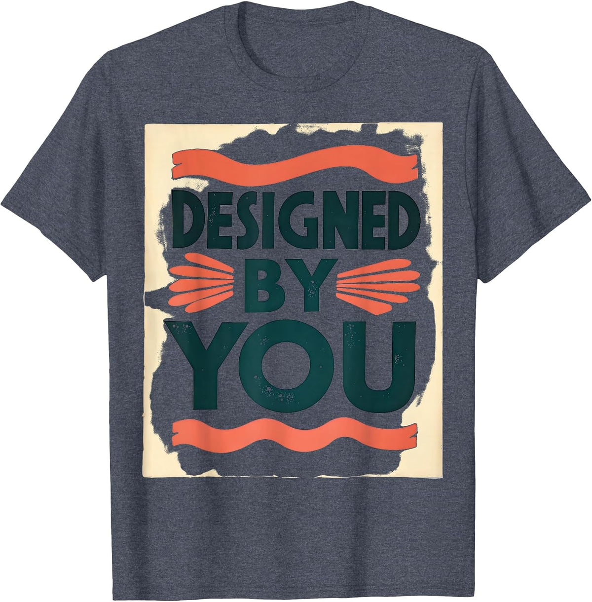 Designed by You Custom Personalized Design T-Shirt - Heather Blue