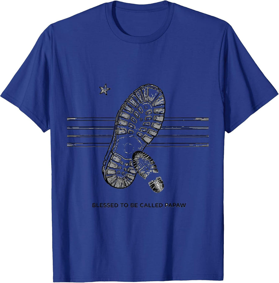 Blessed To Be Called Papaw Patriotic Grandfather Family Role T-Shirt - Royal Blue