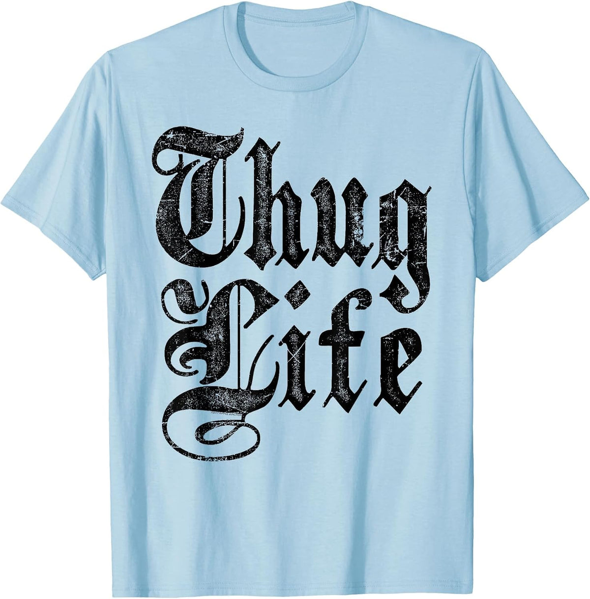 Ripple Junction Thug Life Old English T-Shirt - Baby Blue