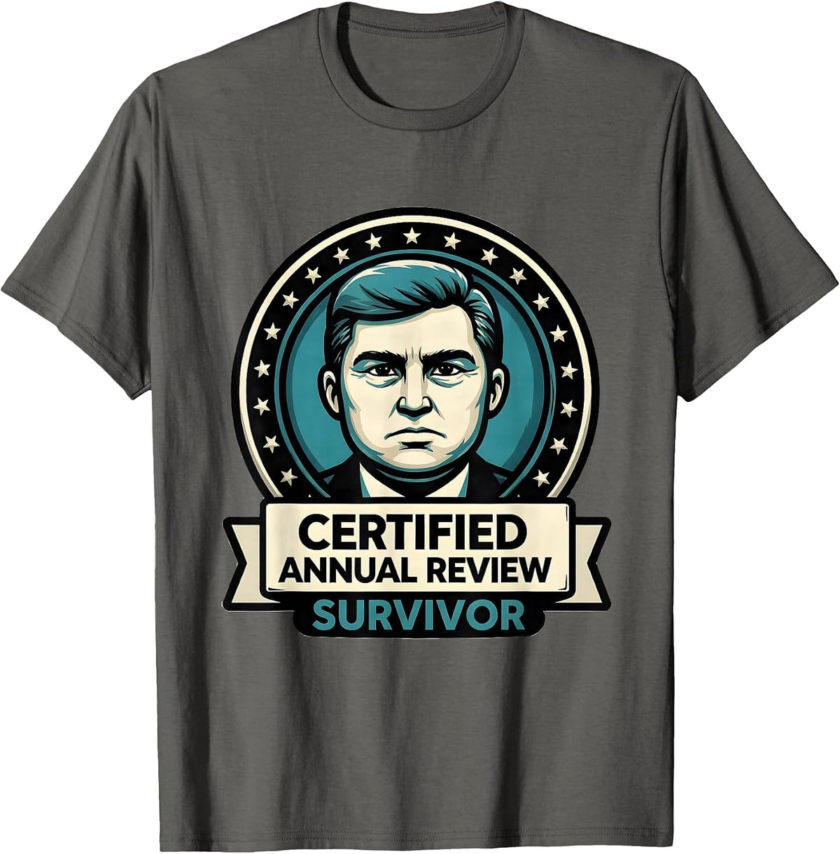 Certified Annual Review Survivor Funny Special Education T-Shirt - Asphalt Grey