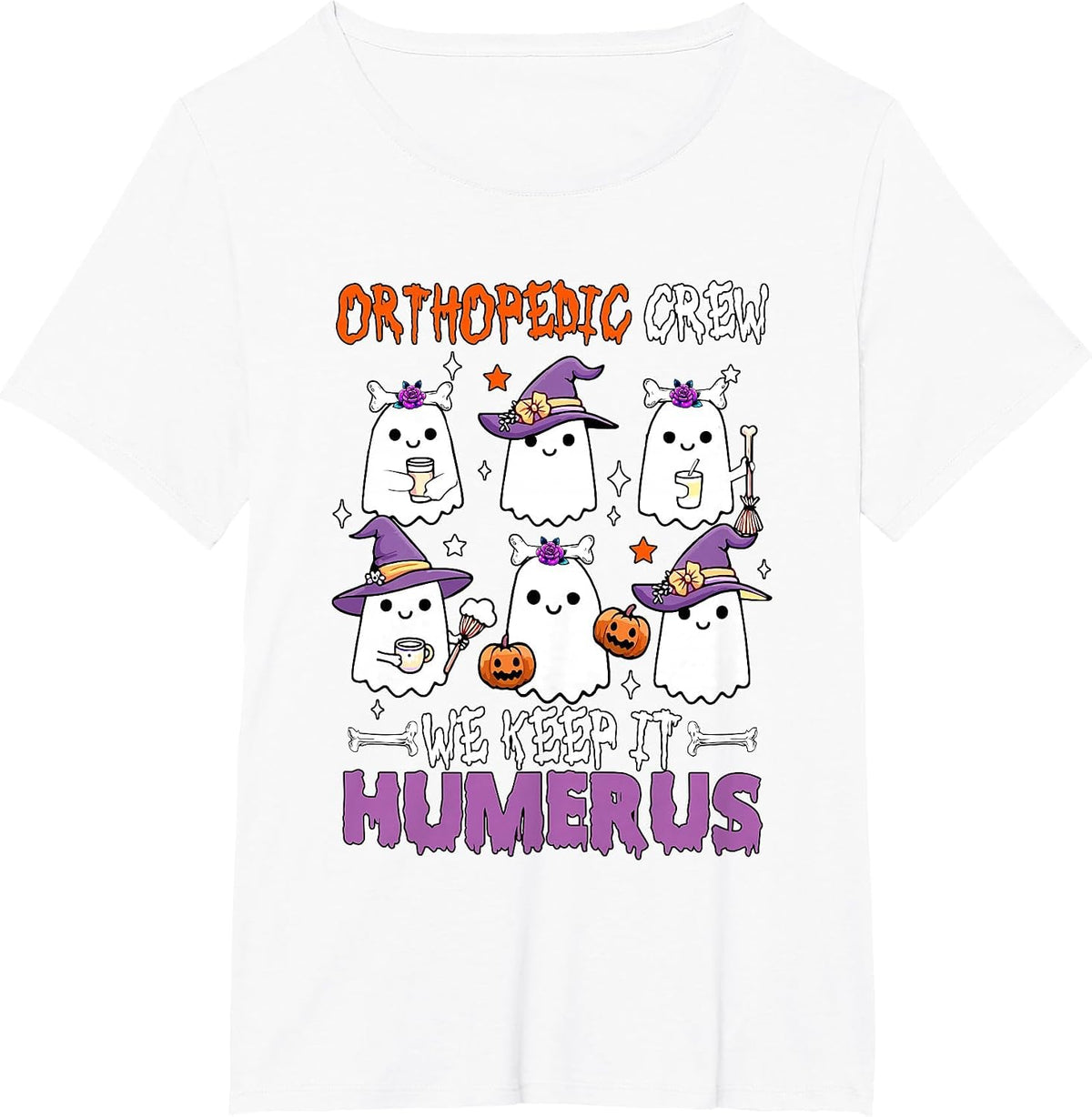 Orthopedic Crew Keep Humerus Halloween Physical Therapy T-Shirt - White