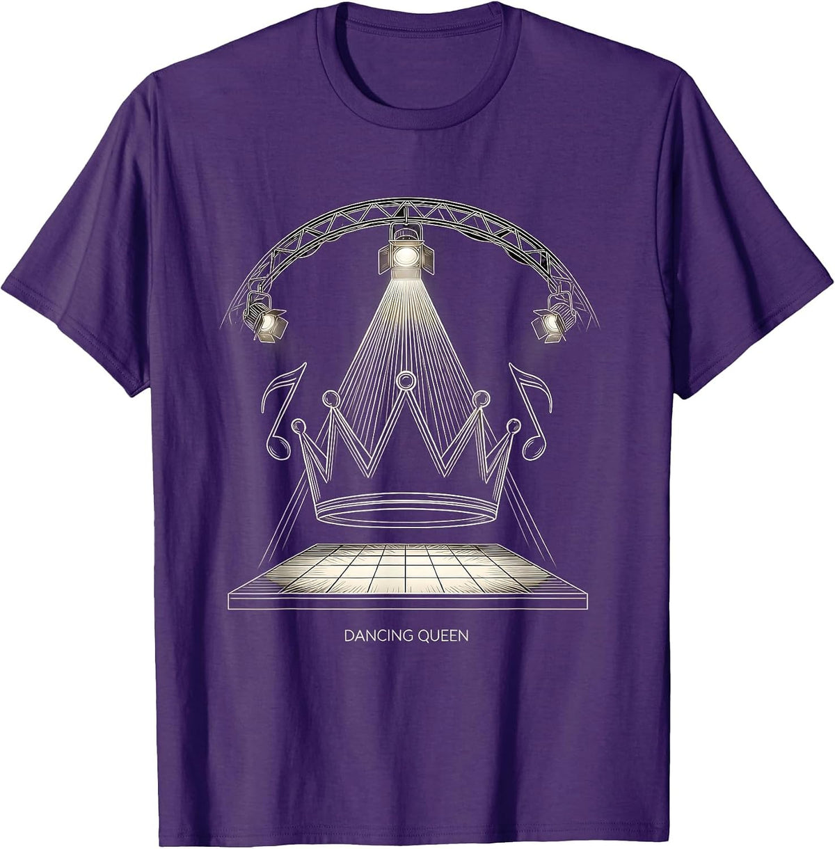 Dancing Queen Vintage Retro 70s Dance Mom Party Wear T-Shirt - Purple