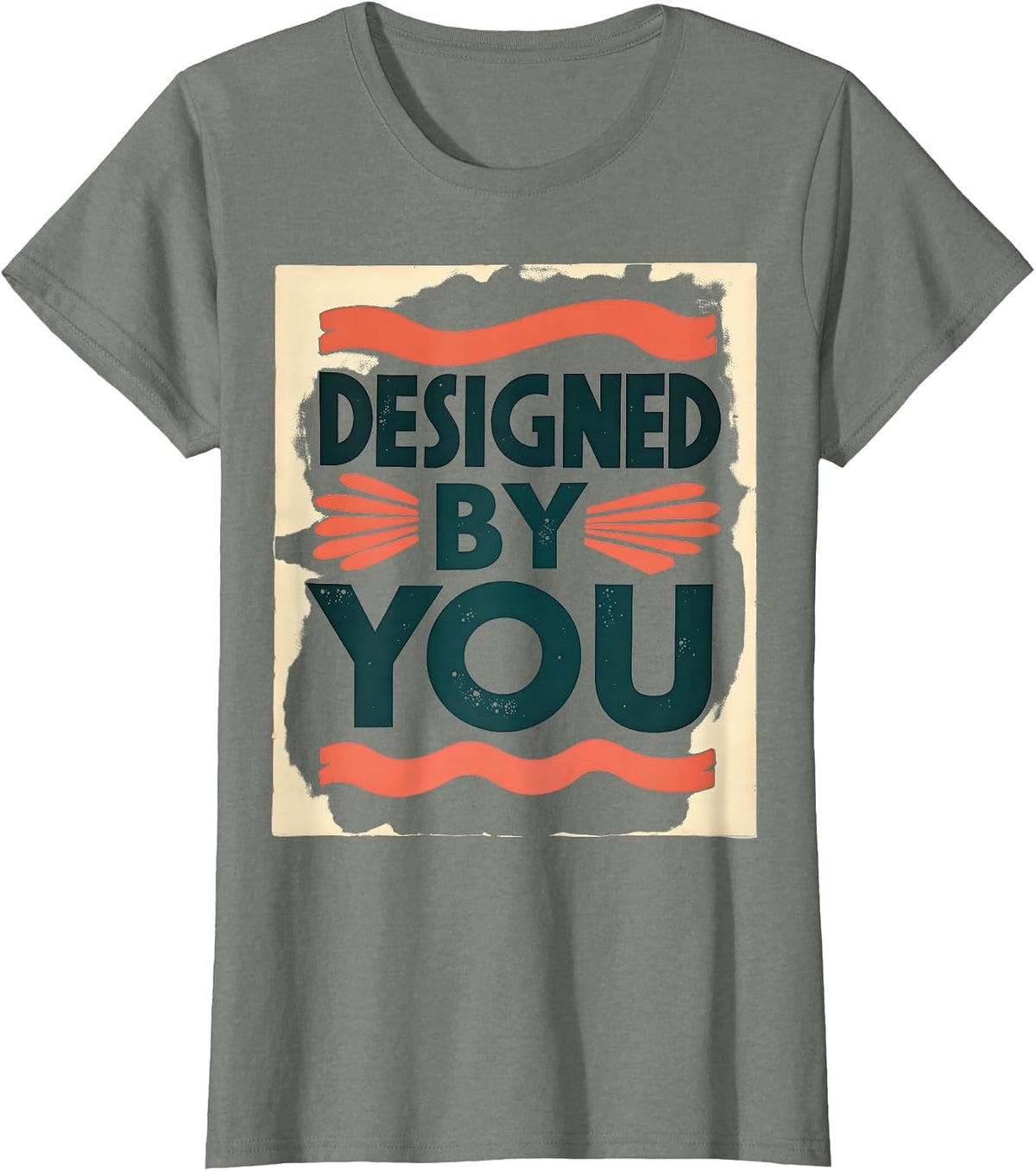Designed by You Custom Personalized Design T-Shirt - Olive Heather