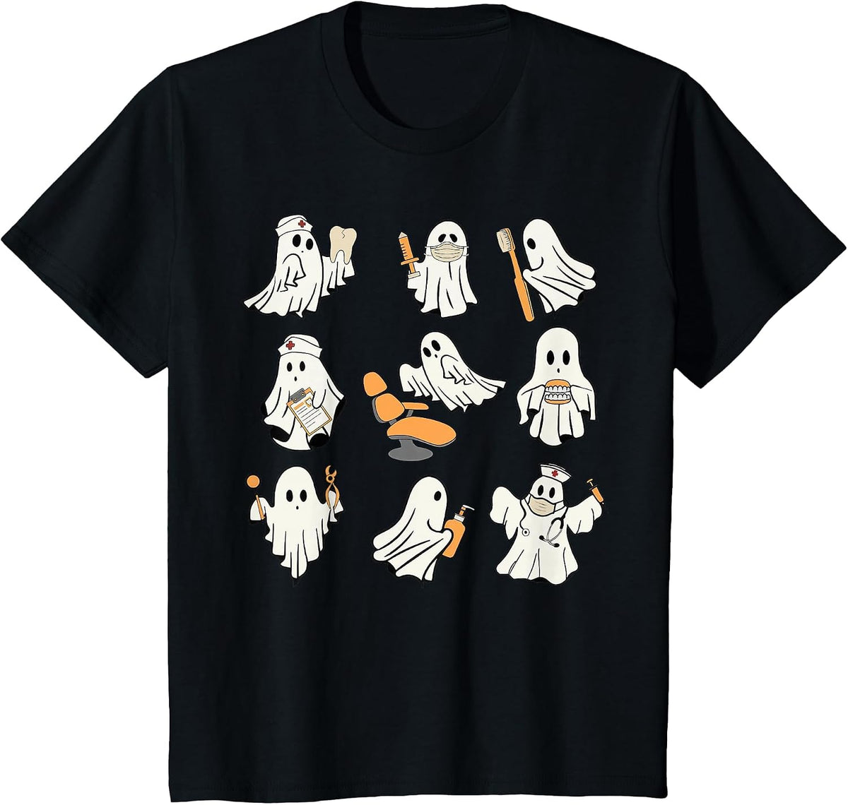 Halloween Dentist Dental Assistant Dental Hygiene T-Shirt - Black