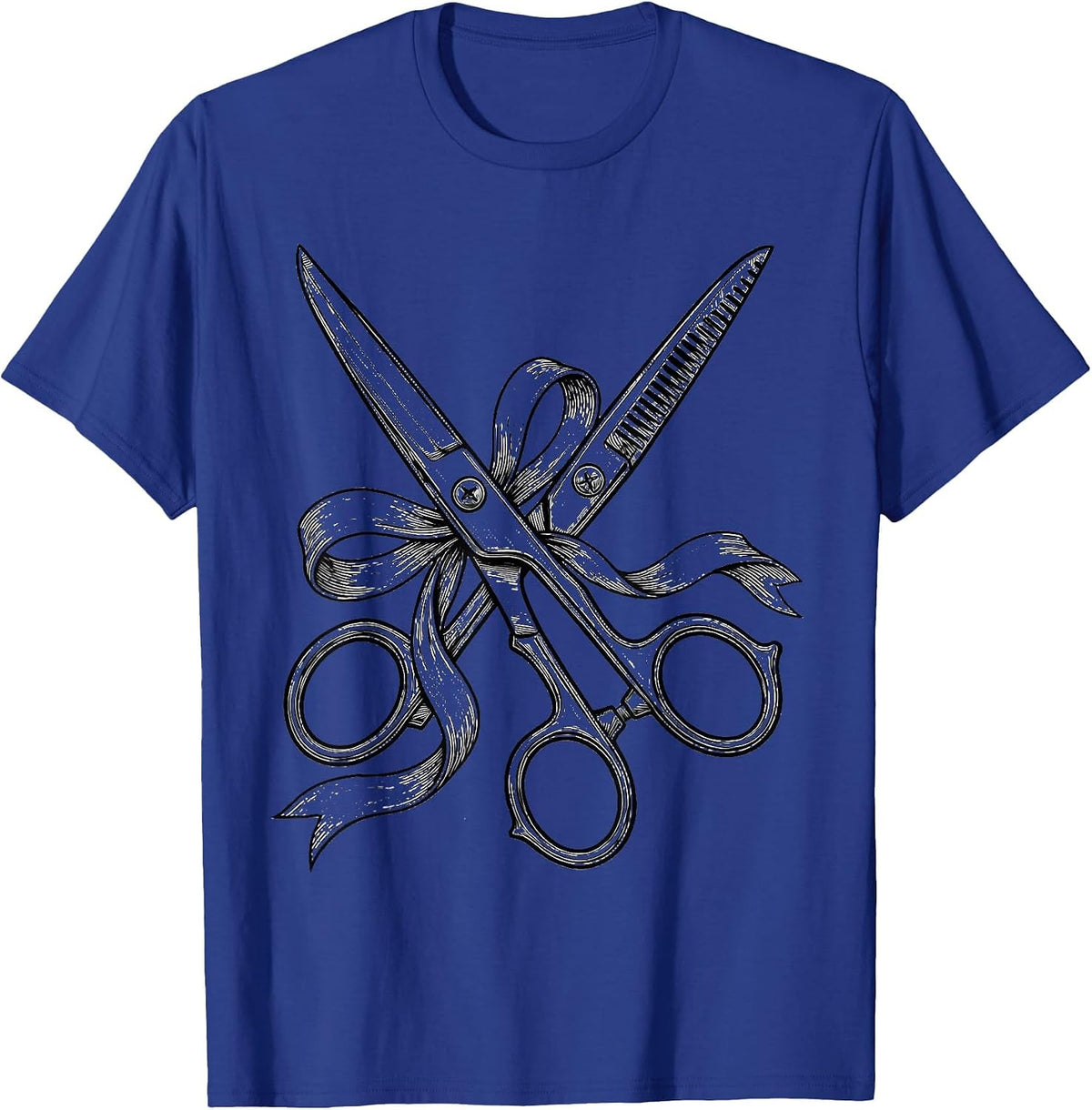 Men's Surgical Scissors With Ribbon Bow Nurse Gift T-Shirt - Royal Blue