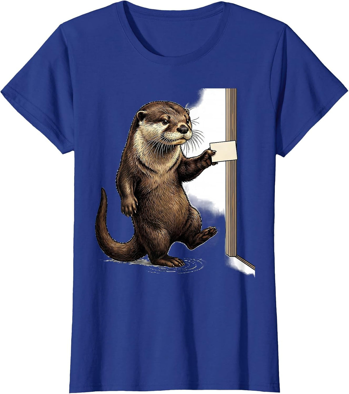 Women's Otter Hall Pass Funny Otter Lover Gift T-Shirt - Royal Blue